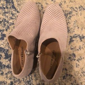 Lucky brand punched eyelet booties. Only worn once.
